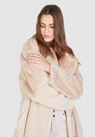 Coat made from faux fur