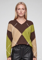 Pullover mit übergroßem Argyle-Muster