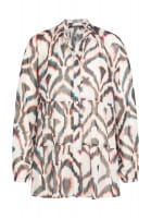 Blouse with ikat print