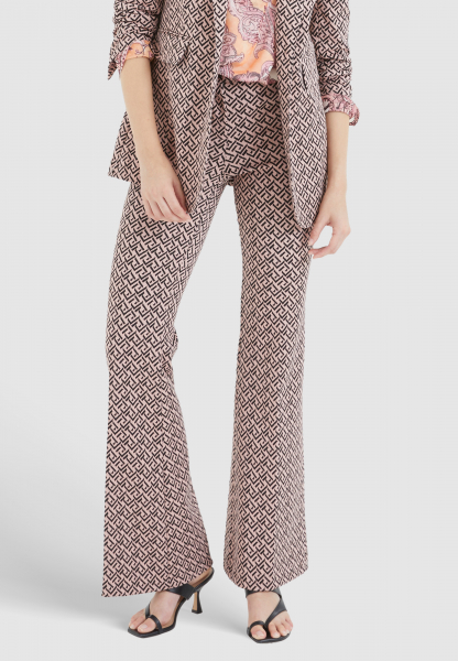 Flared pants with graphic print