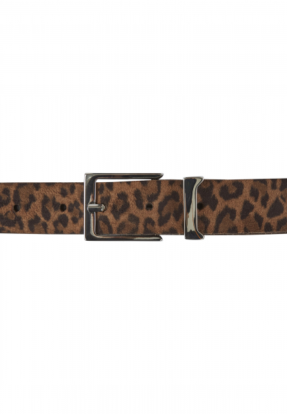 Belt in leopard print optics