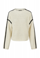 Sweater with rhinestone trim