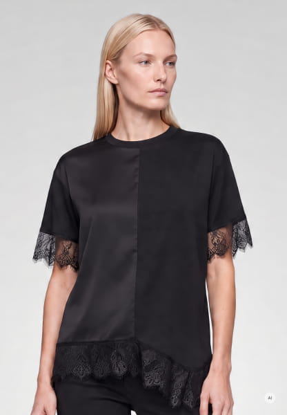 Shirt with lace