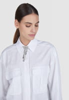 Boxy shirt made of cotton satin