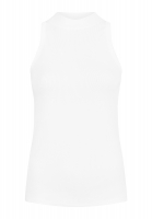 Ribbed top with stand-up collar