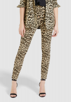 Leggings with leopard print jacquard