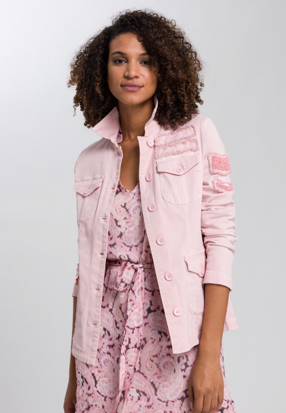 Field jacket in military style with back print