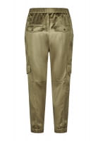 Cargo pants in satin stretch