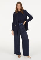 Satin trousers with pleats