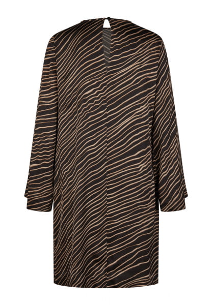 A-line dress with stripe print