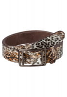 Belt with leopard print