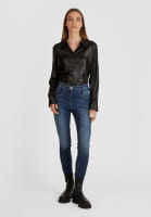 High-waisted skinny jeans from blue denim