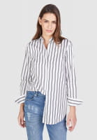 Striped shirt in cotton sateen