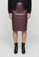 Pencil skirt in soft faux leather