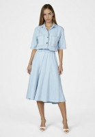 Indigo Tencel blend denim skirt