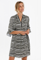 Dress with special stripe print in batik look