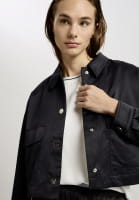 Jacket with patch pockets in satin