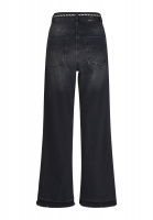 Black denim with detachable drawstring