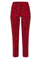 Pants with leopard print and writing band