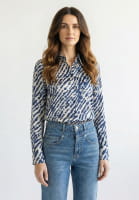 Shirt blouse with watercolor print