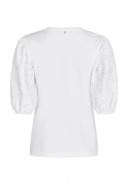 T-shirt with perforated lace