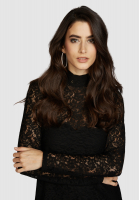 Lace jersey dress with long sleeves