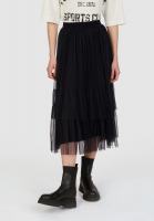 Midi skirt with tulle