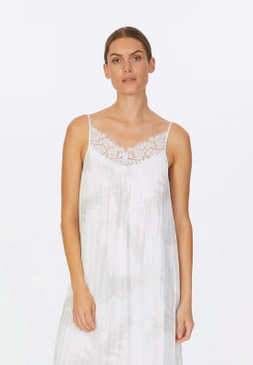 Plissée-Kleid im Raster-Druck