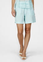 Linen shorts with drawstring