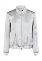 Stretch satin blouson jacket