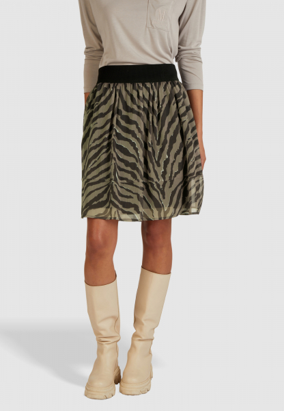 Mini skirt with animal print