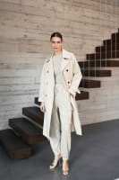 Trench-Coat aus schimmerndem Baumwoll-Mix