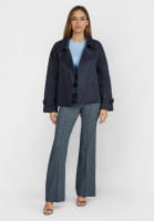 Caban jacket with adjustable hem