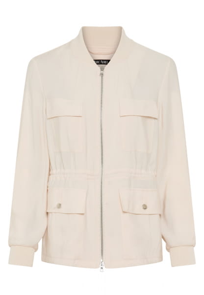 Shiny twill bomber jacket