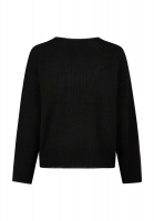 Mesh sweater with rolled edges