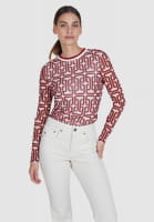 Mesh-Shirt mit Retro-Grafikprint