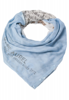 Patchwork scarf with abstract animal print