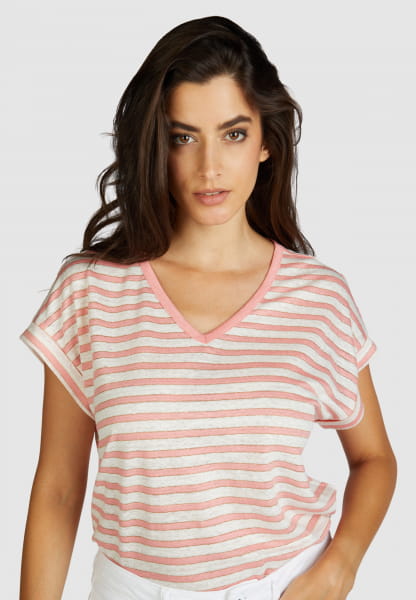 Striped shirt made of linen