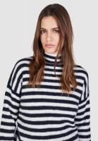 Striped sweater with turtleneck