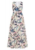 Maxikleid mit Blätterprint
