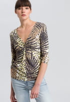 Shirt with tropical print