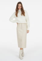 Rippen-Pullover mit Pailletten-Ringeln