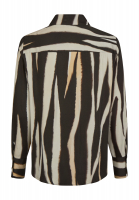Classic shirt blouse with animal print