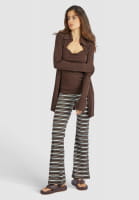 Flared Leggings in Ringeloptik