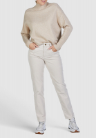 Turtleneck sweater with ribbed details