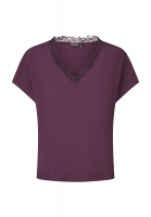 Top with lace neckline