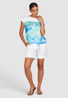Blusen-Shirt mit Tropical-Print