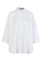 Oversized shirt with logo rhinestone detail