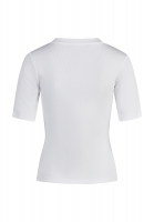 Ribbed shirt with decorative trim