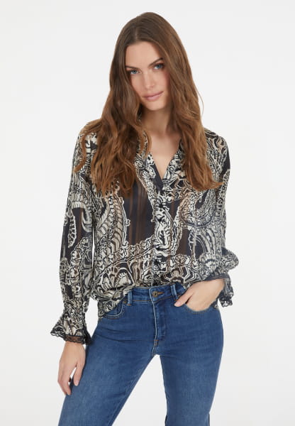 Bluse im Blow-Up Paisley Print
